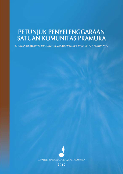 Sampul of Petunjuk  Penyelenggaraan Satuan Komunitas Pramuka 2012